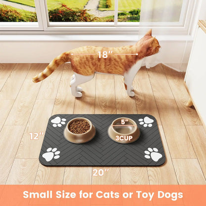CleanPaws™ Waterproof Feeding Mat – Non-Slip Placemat for Dogs & Cats