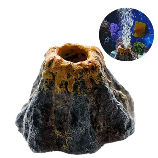 AquaBlast™ Volcano Air Bubble Stone – Decoration for Aquariums