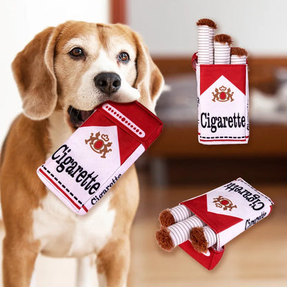 PuffPal™ Plush Cigar Squeak Toy – Funny Chew Toy for Dogs & Puppies