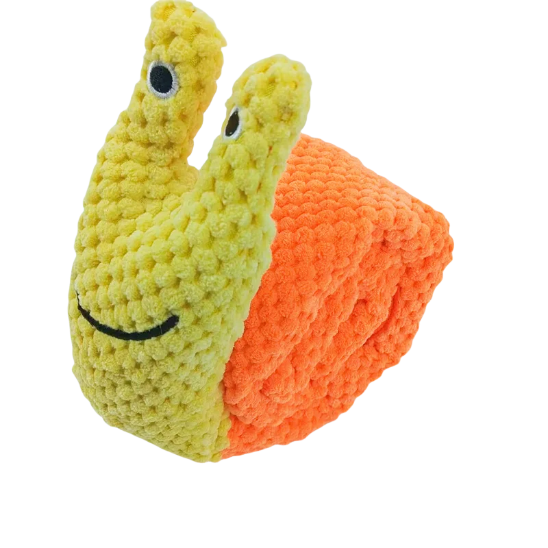 SnailSniff™ Plush Puzzle Feeder – Interactive Squeaky Toy for Dogs & Puppies