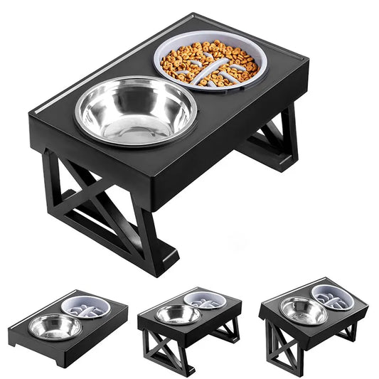 ElevateMate™ Adjustable Raised Dog Bowl Set