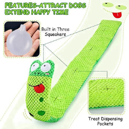 SnailSniff™ Plush Puzzle Feeder – Interactive Squeaky Toy for Dogs & Puppies