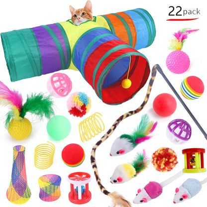 PurrPlay™ Cat Toy Set – Wands, Mice, Balls & More