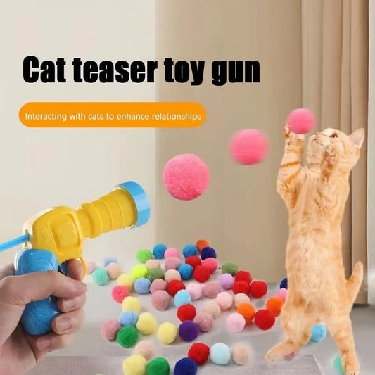 PawPult™ Plush Ball Launcher – Interactive Shooting Toy for Cats & Kittens
