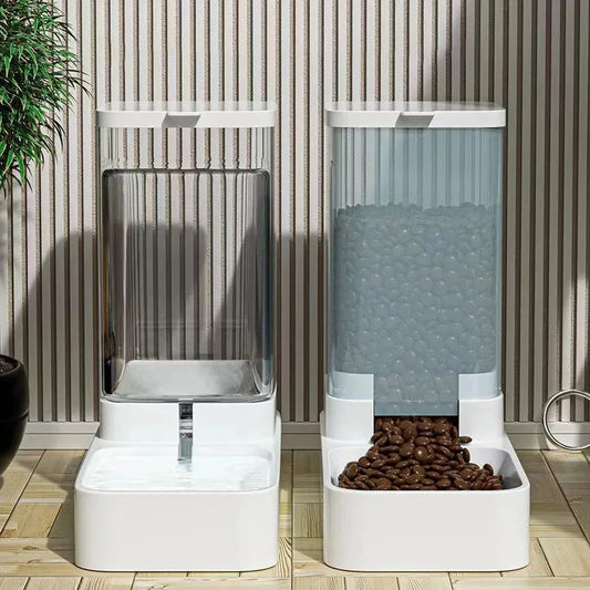 AutoFeast™ Gravity Feeder & Water Dispenser – High-Capacity Set for Cats & Dogs