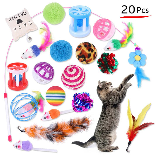 PurrPlay™ Cat Toy Set – Wands, Mice, Balls & More